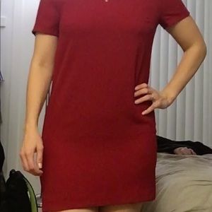 Forever 21 Red Sheath Dress Size S